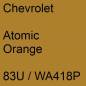 Preview: Chevrolet, Atomic Orange, 83U / WA418P.